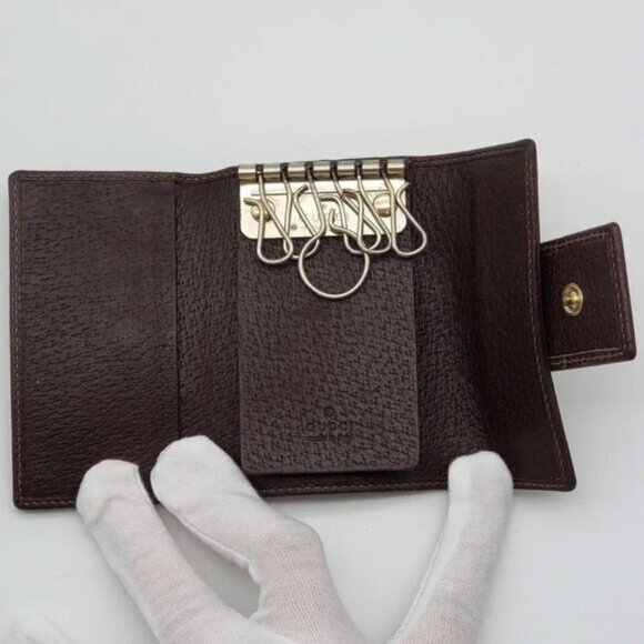 Gucci Canvas Leather Key Case 107-081825 - Picture 8 of 12